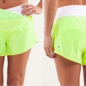 lululemon athletic lime green Athletic Shorts